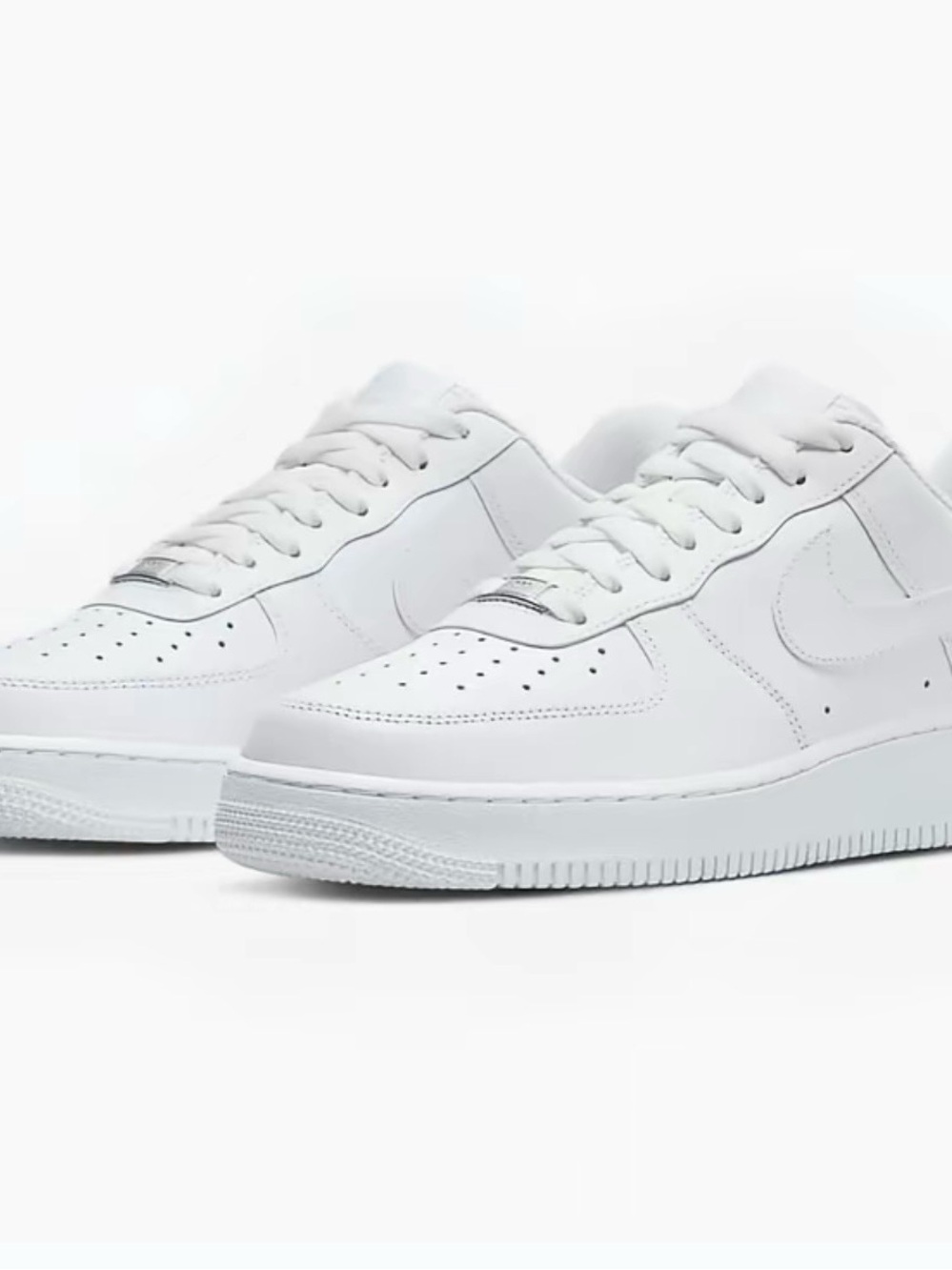 Nike White Leather Low-Top Sneakers - Men